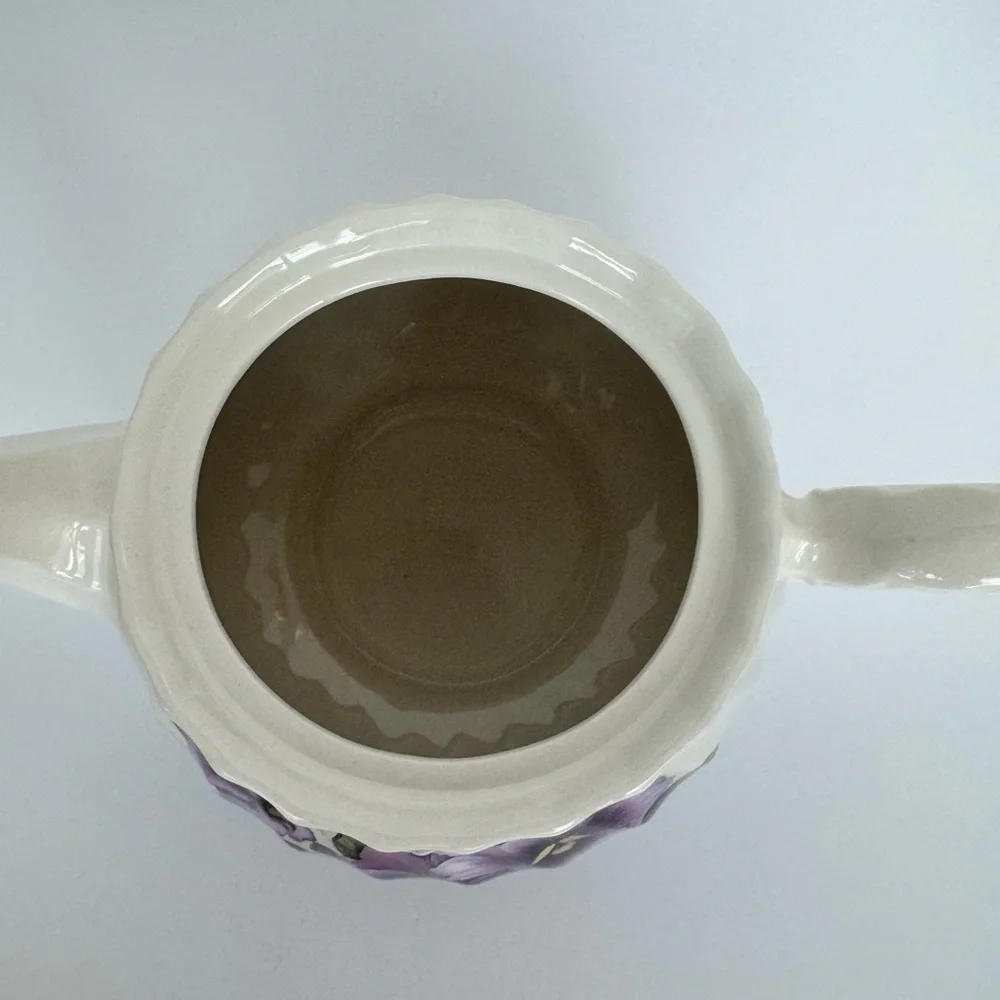 Vintage Crown Windsor Floral Teapot – Purple Pansy Design, Gold Trim (Romania - Picture 10 of 10